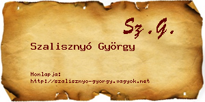 Szalisznyó György névjegykártya