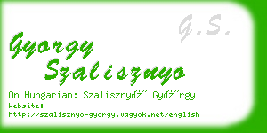 gyorgy szalisznyo business card